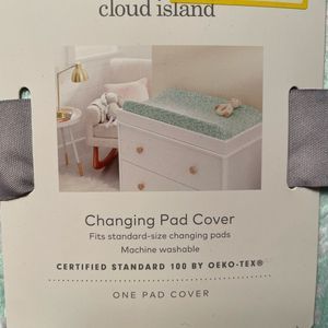 NWT Cloud Island Changing Pad Cover and Matching Crib Sheet